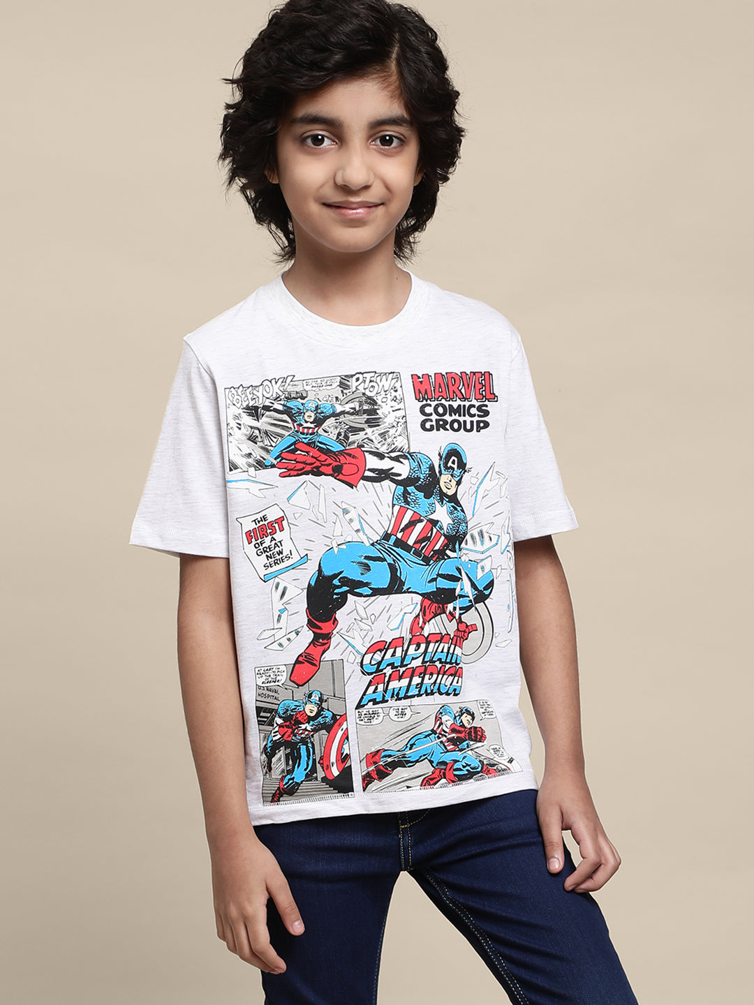 captain america t shirt grey