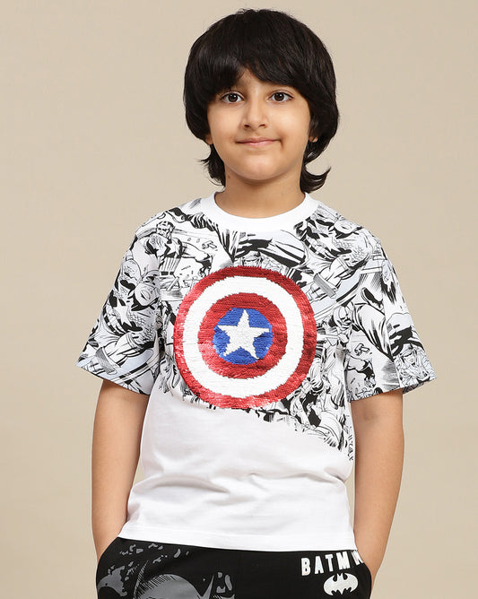 Avengers Printed Regular Fit Tshirt For Boys