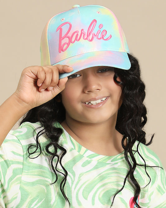 Kids Girls Barbie Printed Multi Caps