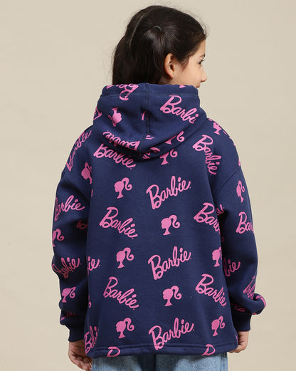 Barbie Printed Oversized Hoodie For Girls