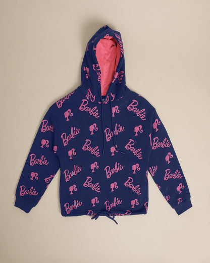 Barbie Printed Oversized Hoodie For Girls