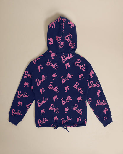 Barbie Printed Oversized Hoodie For Girls