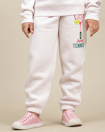 Barbie Printed Regular Fit Jogger For Kids Girls