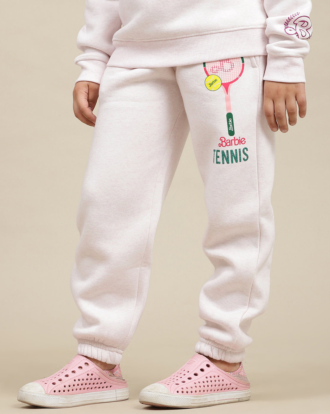 Barbie Printed Regular Fit Jogger For Kids Girls