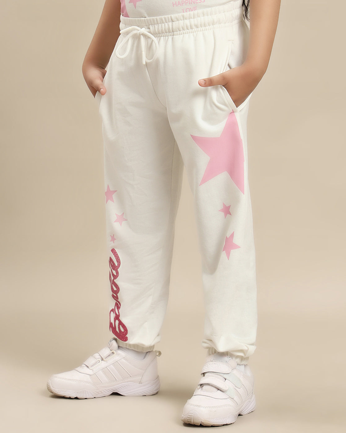 Barbie Printed Regular Fit Jogger For Girls