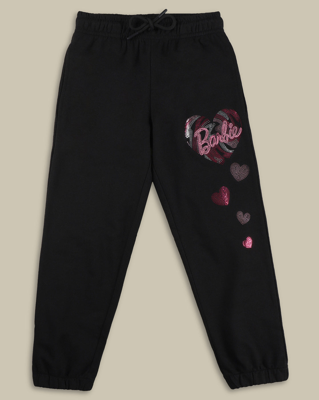 Barbie Printed Mid-Rise Jogger For Girls