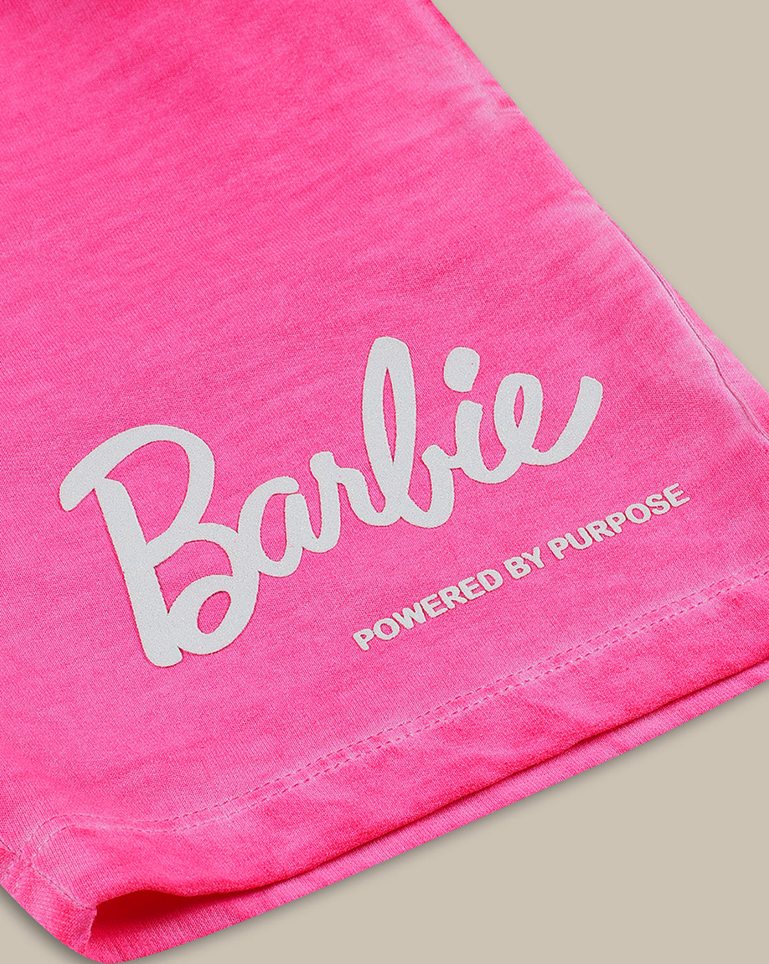 Barbie Printed Mid-Rise Shorts For Girls