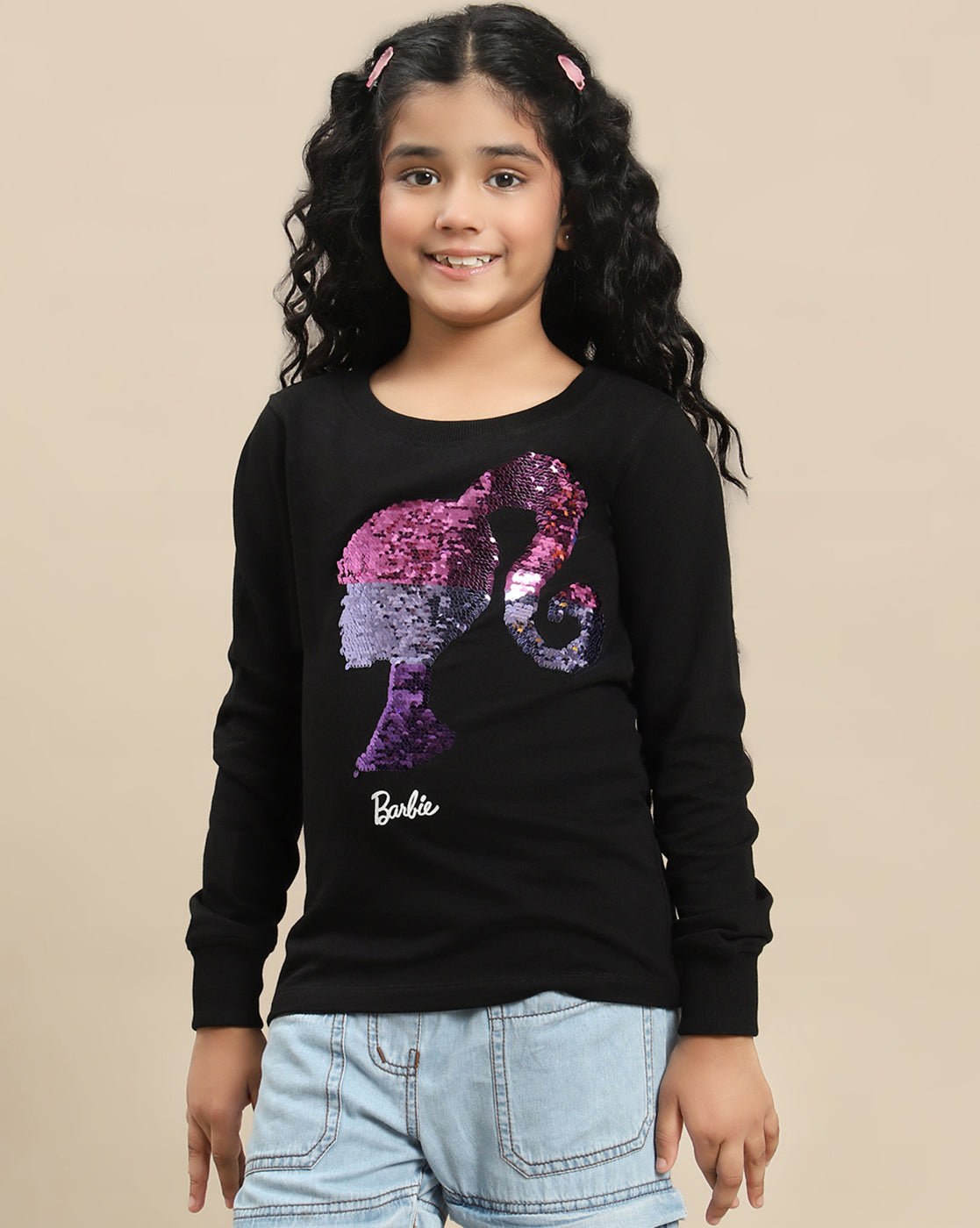 Barbie Printed Regular Fit Tshirt For Girls