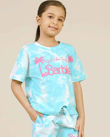 Barbie Printed Relaxed Fit Tshirt For Girls