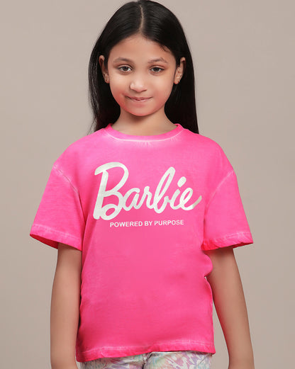 Barbie Printed Oversized fit Tshirt For Girls