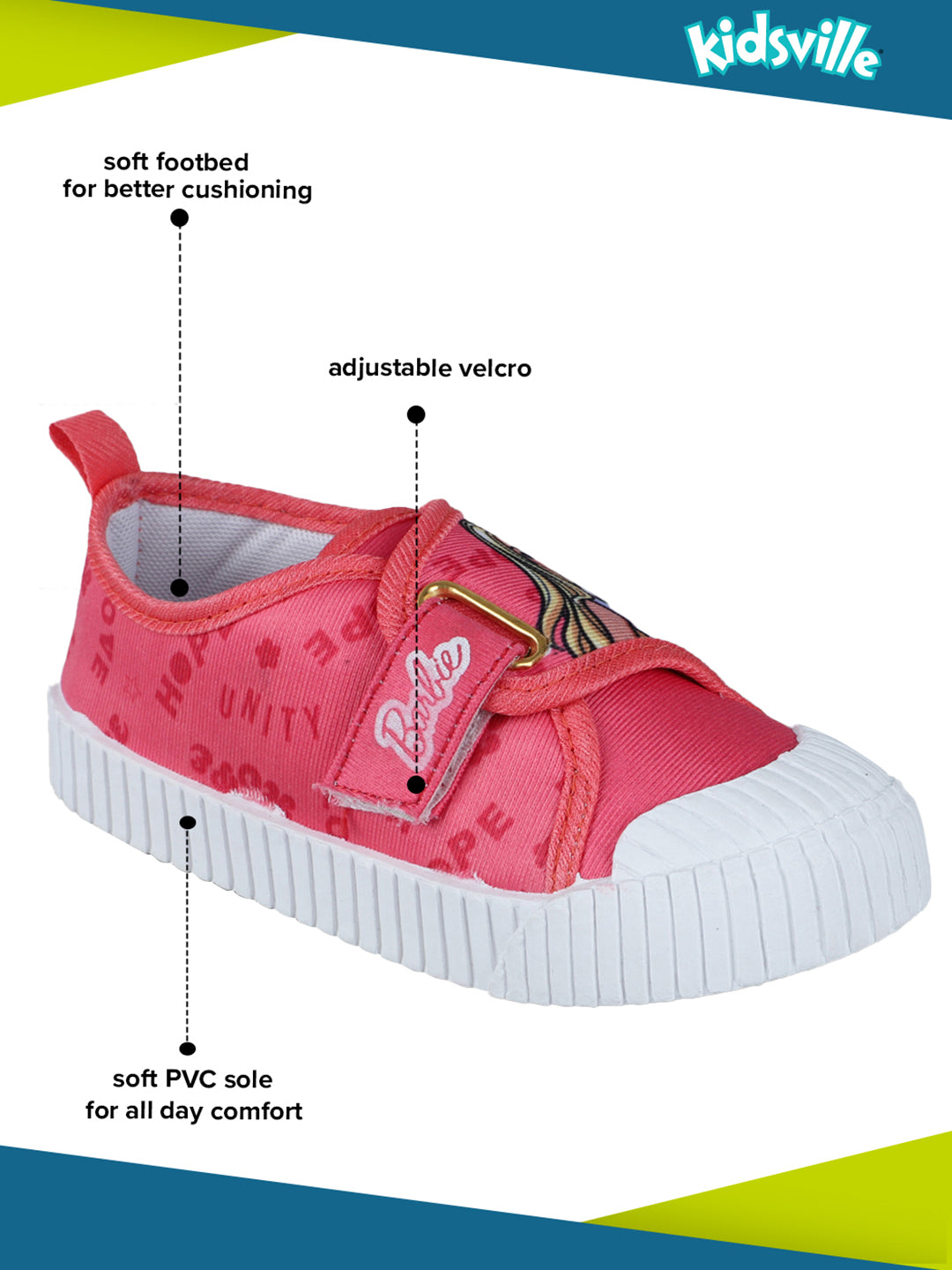 Barbie Canvas Shoes For Kids Girls