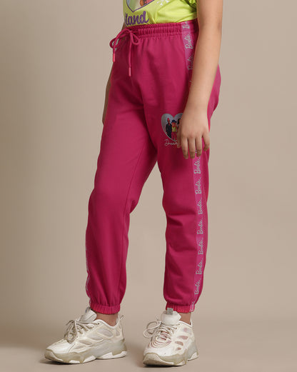 Barbie Regular Fit Jogger For Girls