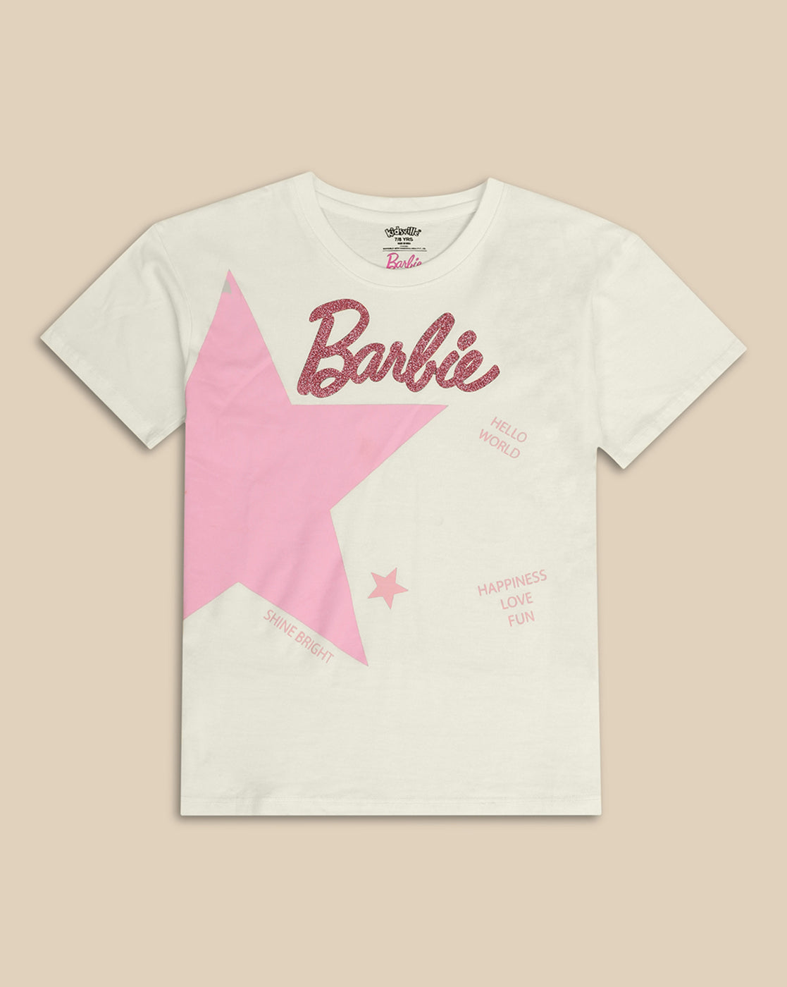 Barbie Printed Relaxed Fit Tshirt For Girls