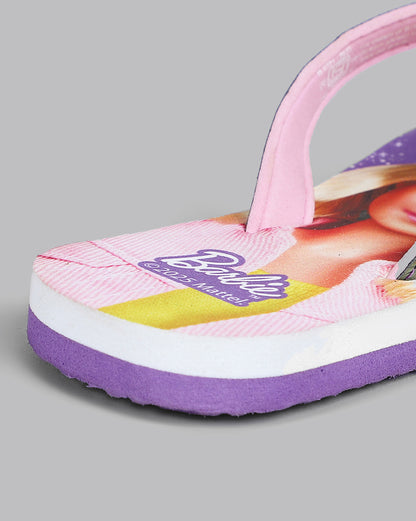 Barbie Printed Flip-Flop For Kids Girls