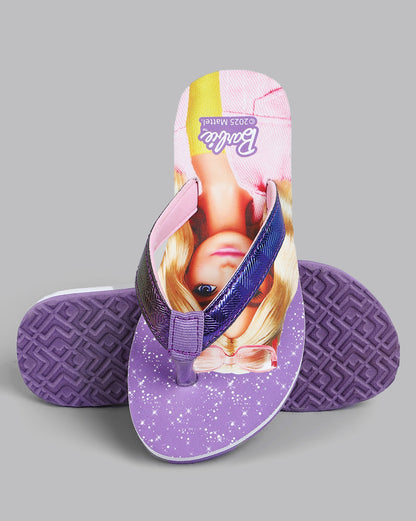 Barbie Printed Flip-Flop For Kids Girls