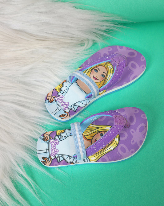 Barbie Printed Flip-Flop For Kids Girls