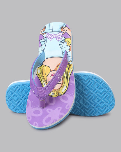 Barbie Printed Flip-Flop For Kids Girls