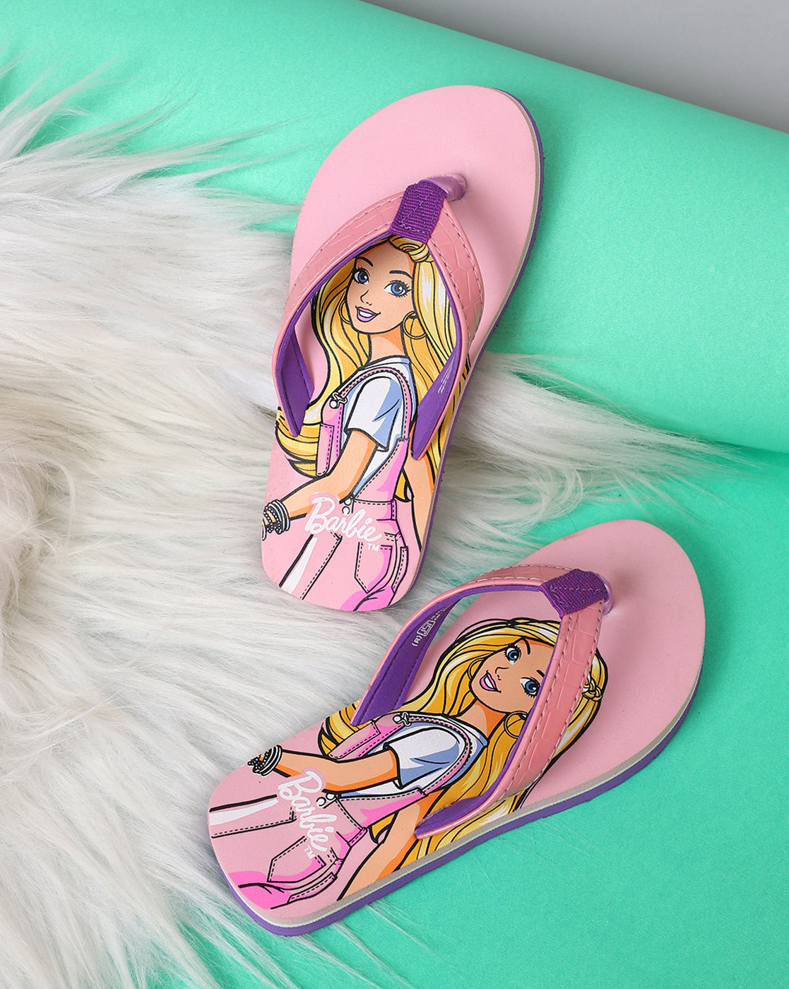 Barbie Printed Flip-Flop For Kids Girls