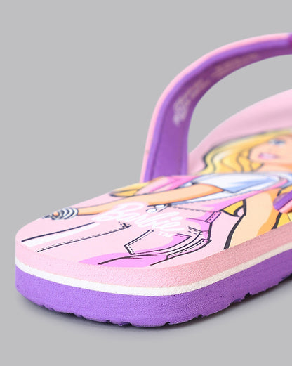 Barbie Printed Flip-Flop For Kids Girls