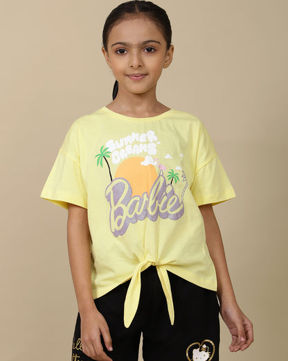 Barbie Printed oversized Fit Tshirt For Girls