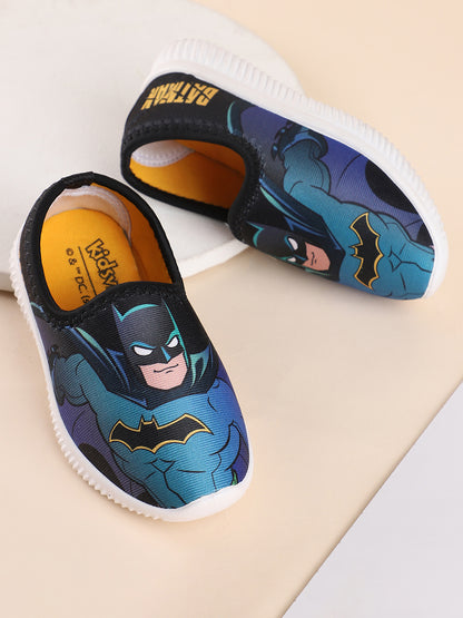 Kids Boys Batman Printed Black Shoes