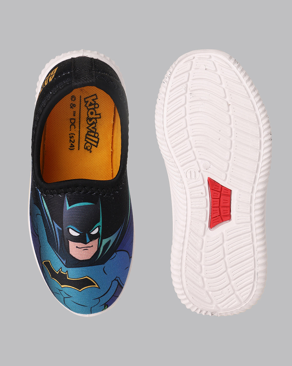 Kids Boys Batman Printed Black Shoes