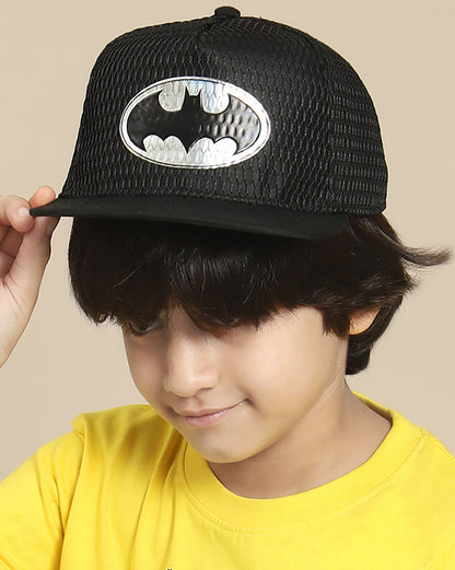 Kids Boys Batman Printed Black Caps