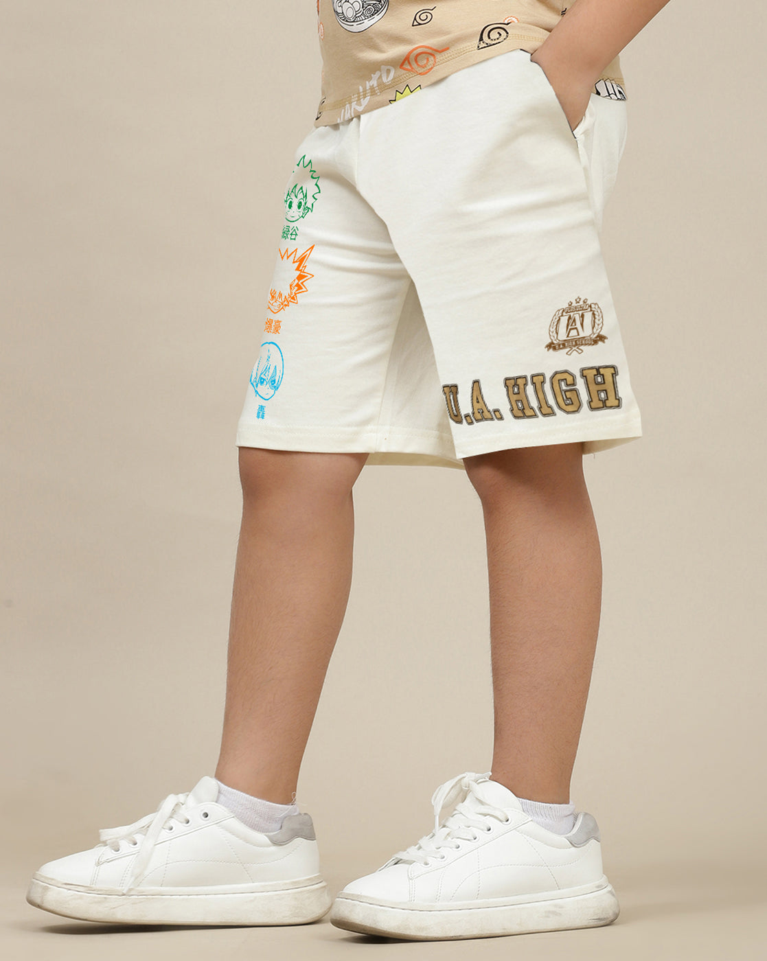 My Hero Academia Printed Regular Fit Shorts For Boys