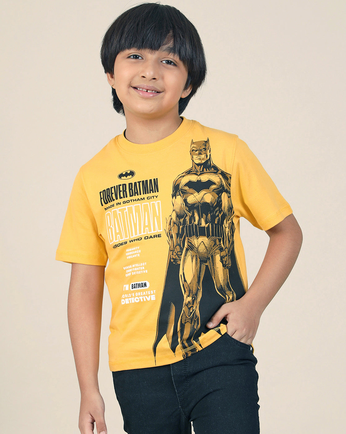 Batman Printed Regular Fit Tshirt For Boys