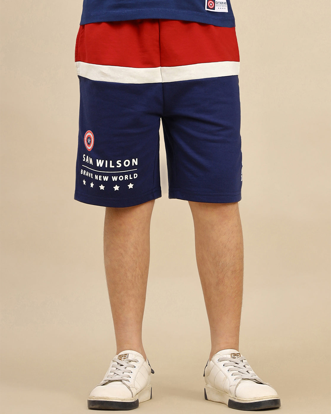 Captain America: Brave New World Printed Regular Fit Shorts For Boys