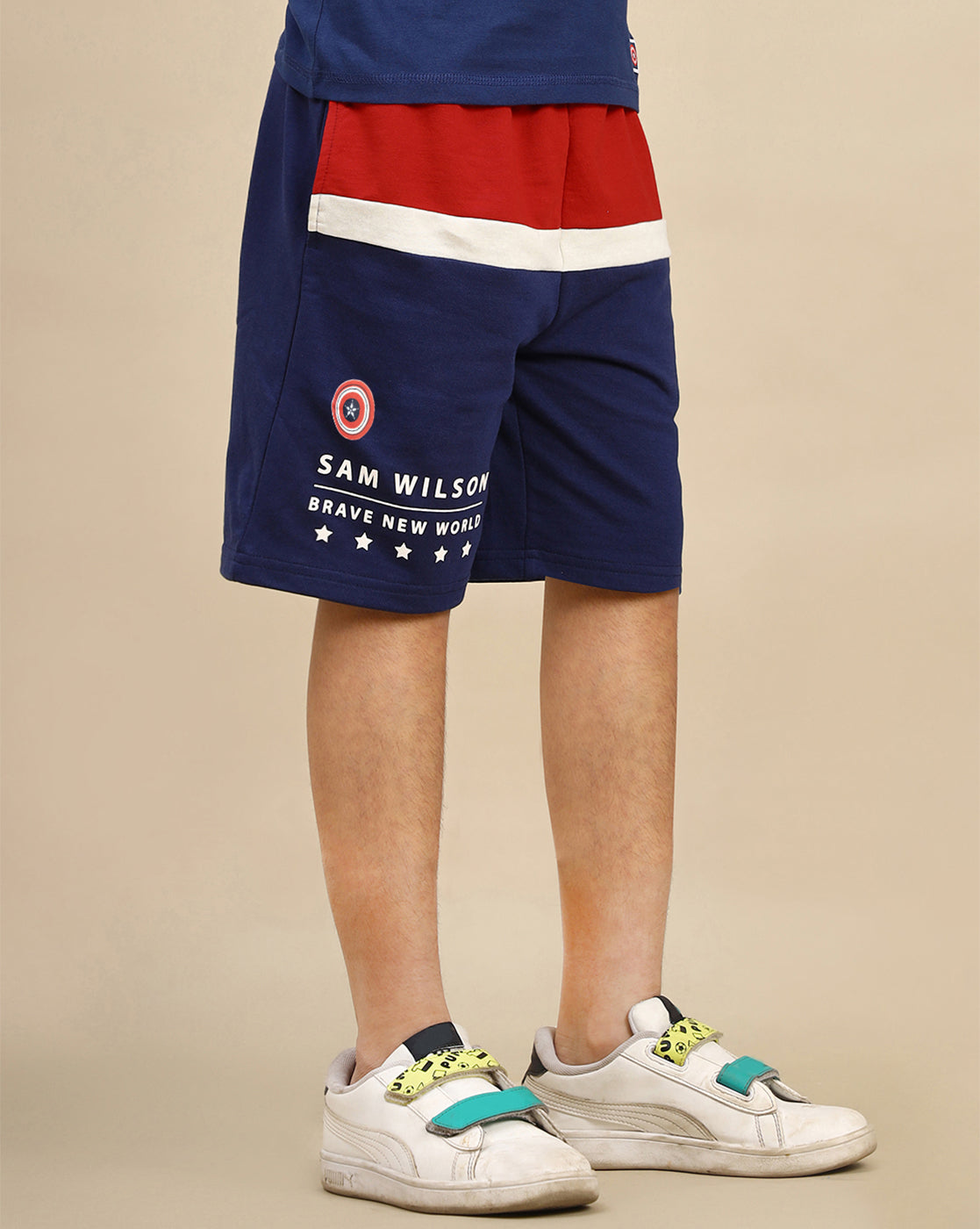 Captain America: Brave New World Printed Regular Fit Shorts For Boys