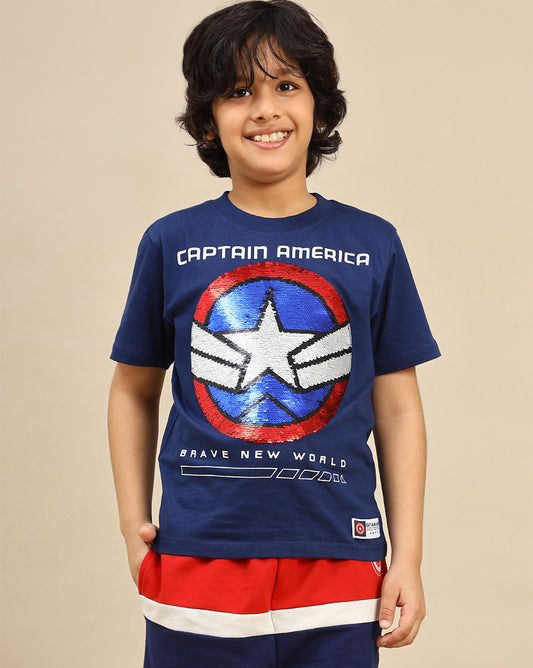 Captain America: Brave New World Printed Regular Fit Tshirt For Boys