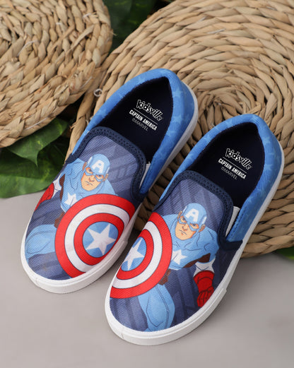 Captain America Printed Canvas Shoes For Boys