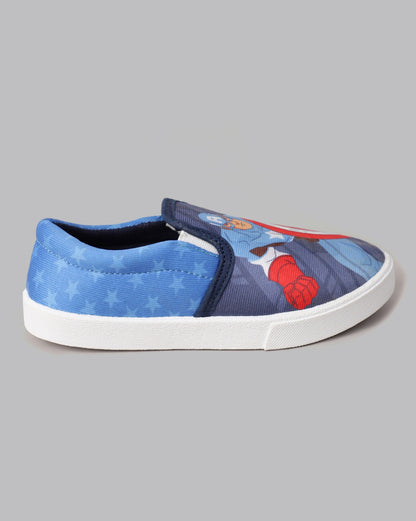 Captain America Printed Canvas Shoes For Boys