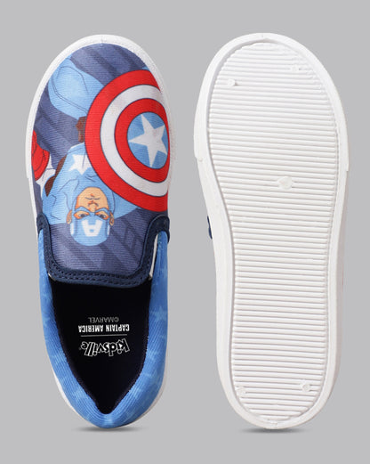 Captain America Printed Canvas Shoes For Boys