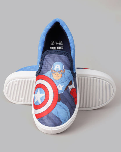 Captain America Printed Canvas Shoes For Boys