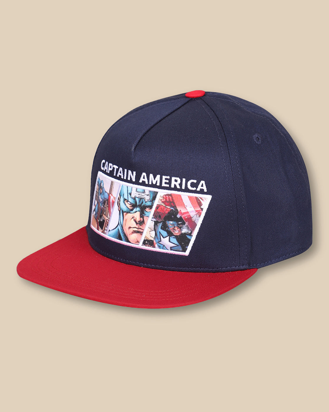 Kids Boys Captain America Printed Blue Caps