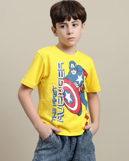 Captain America Regular Fit Tshirt For Boys