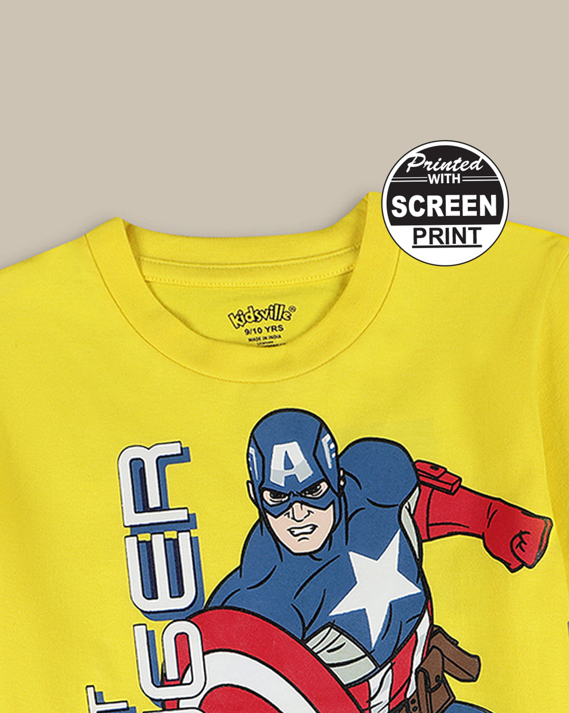 Captain America Regular Fit Tshirt For Boys