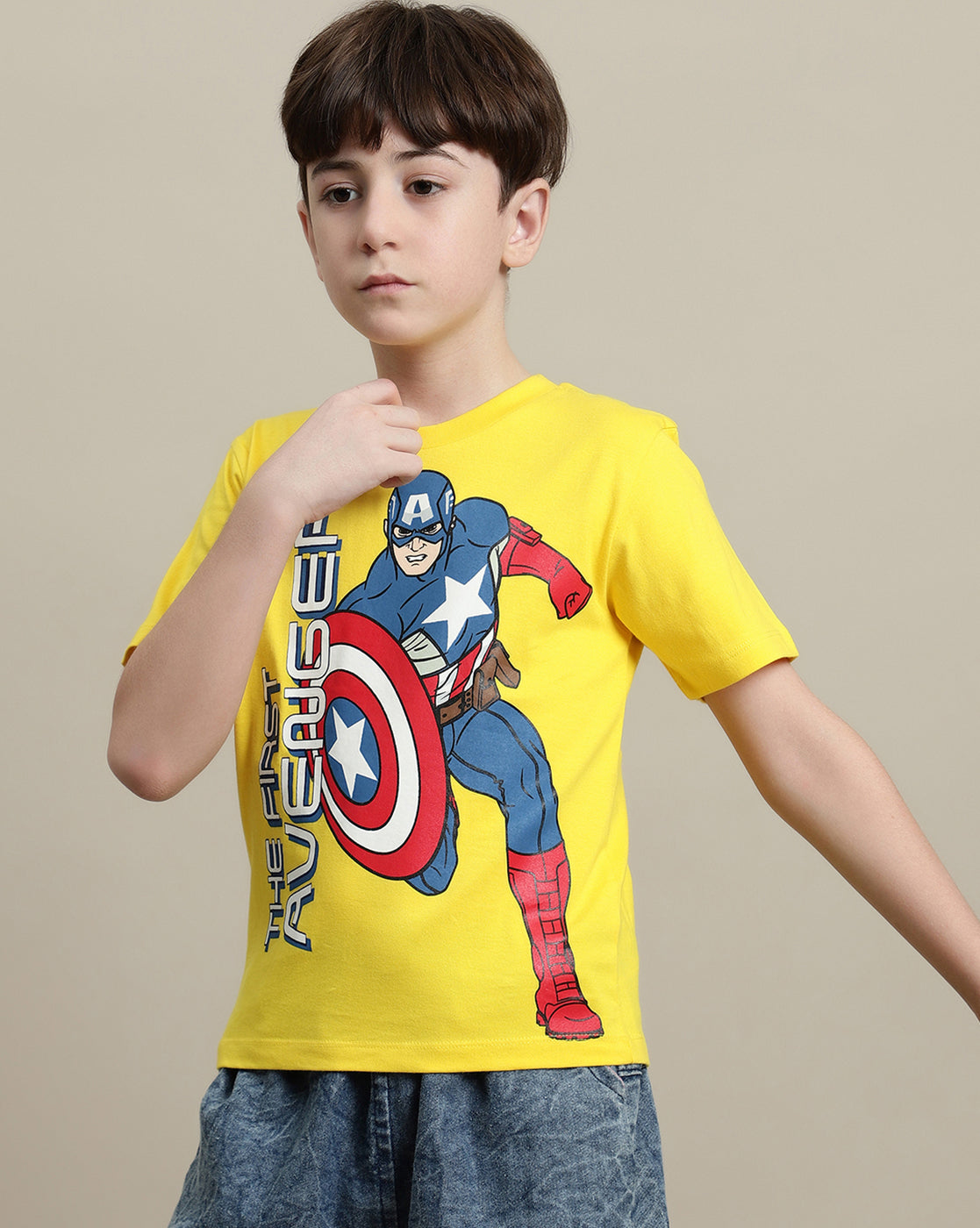 Captain America Regular Fit Tshirt For Boys