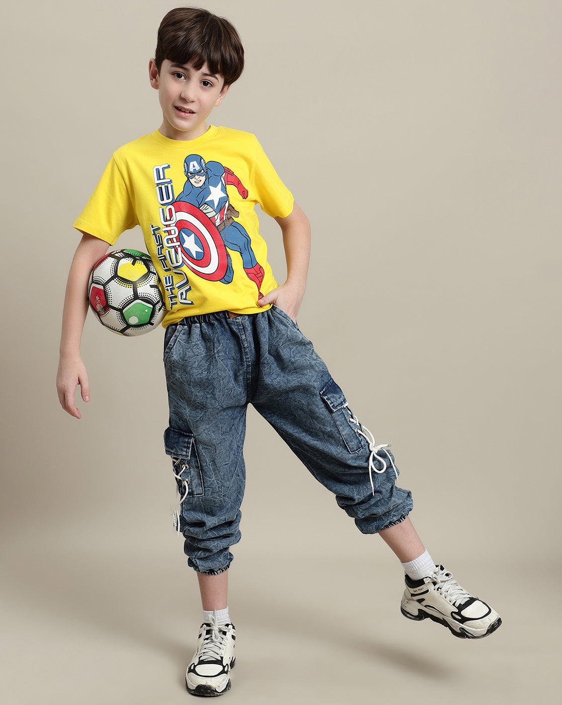 Captain America Regular Fit Tshirt For Boys