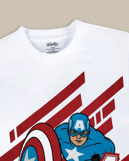 Captain America Printed Tshirt For Boys