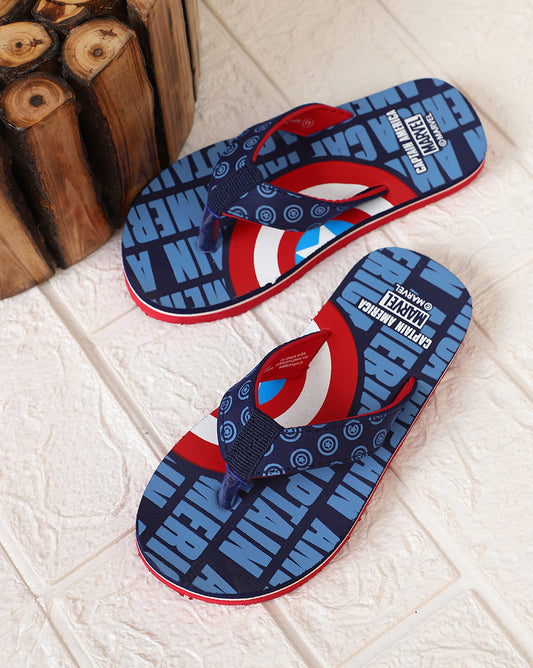 Captain America Printed Flip-Flop For Kids Boys