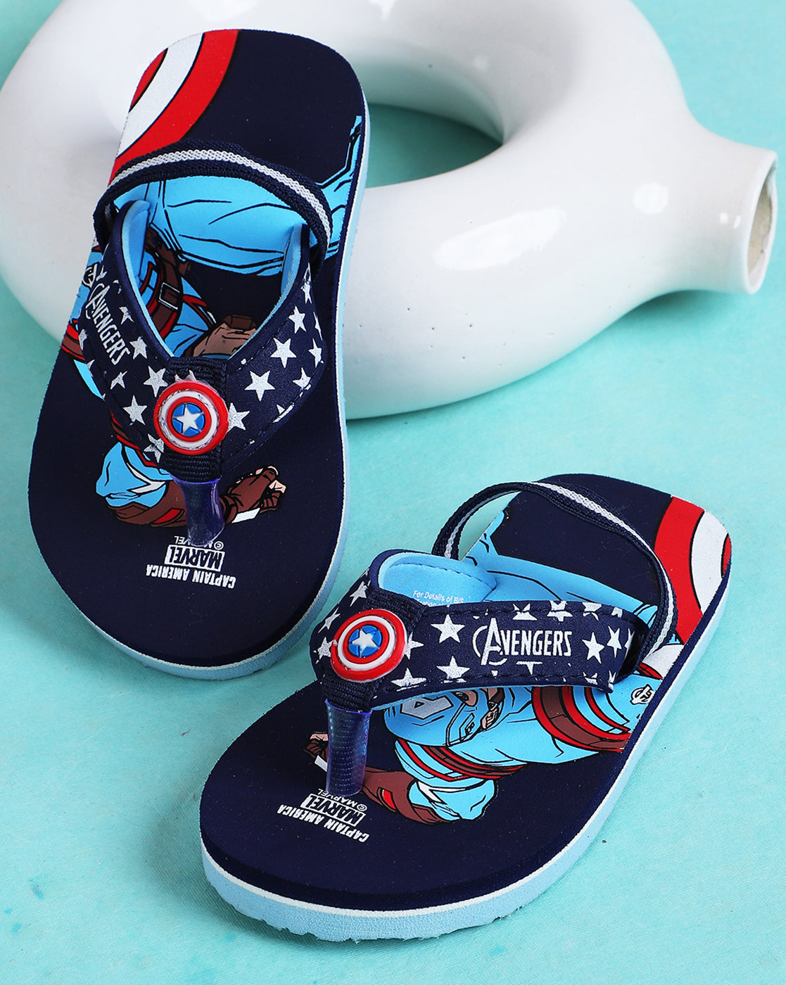 Captain America Printed Flip-Flop For Kids Boys