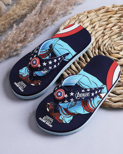 Captain America Printed Flip-Flop For Kids Boys