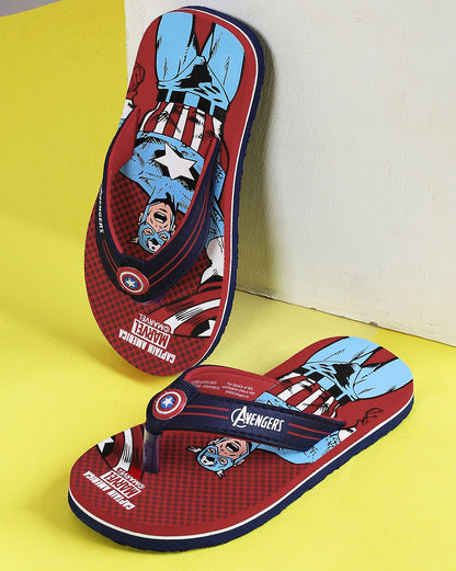 Captain America Printed Flip-Flop For Kids Boys