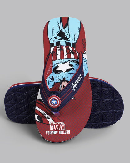 Captain America Printed Flip-Flop For Kids Boys