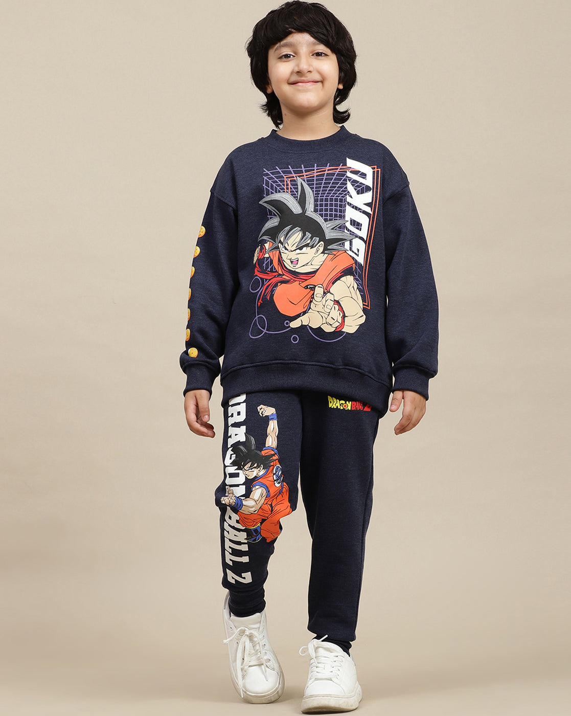 Dragon Ball Z Printed Oversized Fit Sweatshirt For Boys