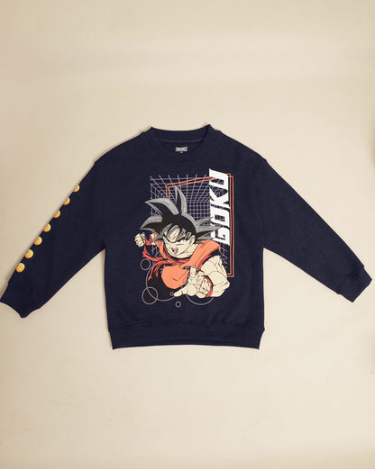 Dragon Ball Z Printed Oversized Fit Sweatshirt For Boys