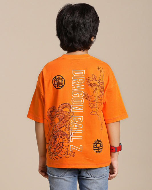 Dragon Ball Z Printed Oversize Tshirt For Boys